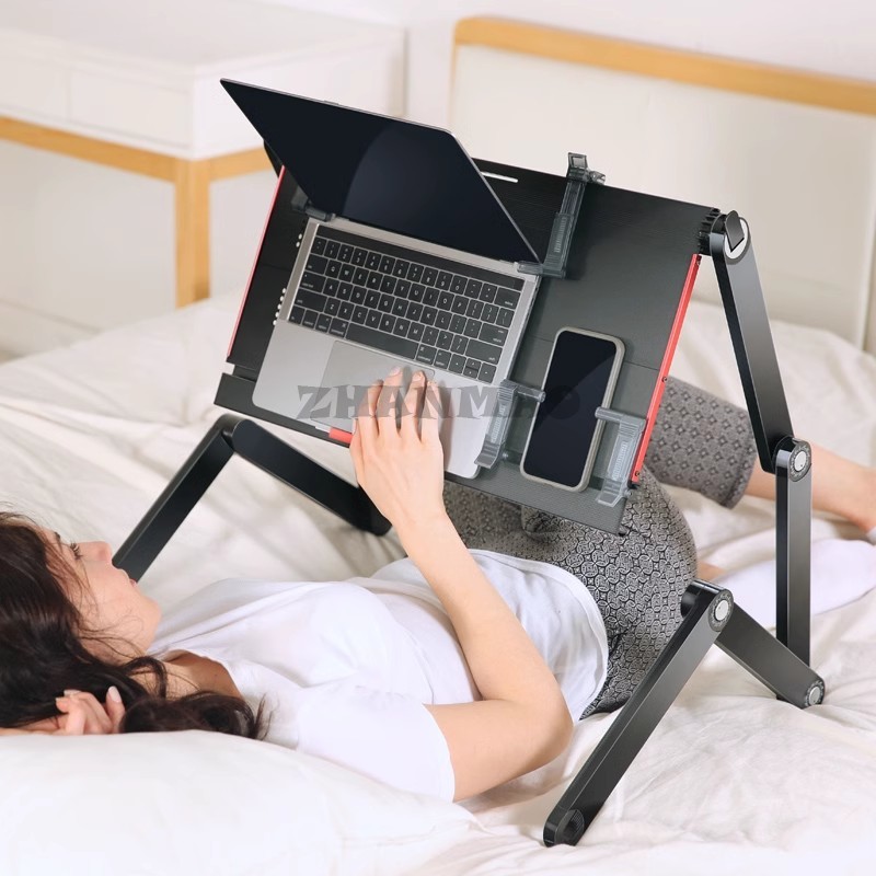 Lying Flat on The Bed, Laptop  - огляд і ціна Desk Setup Pc