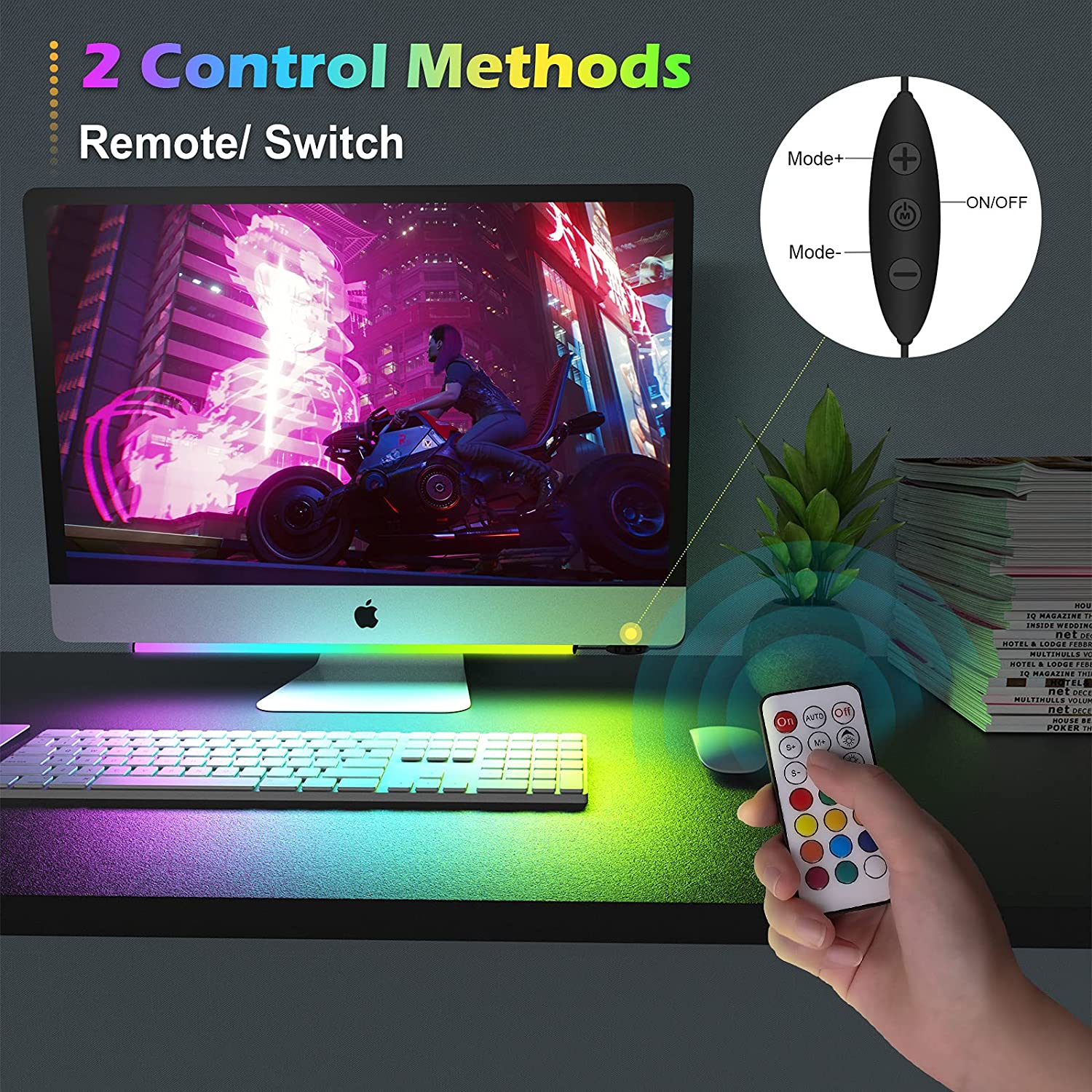 Under Monitor Light Bar RGB Dr - огляд і ціна Desk Setup Pc